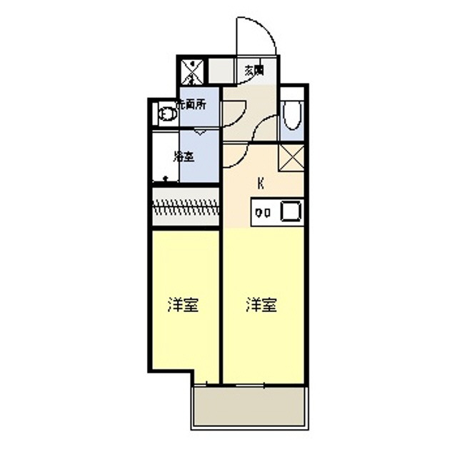 ＶＩＤＡ博多 0801号室 間取り