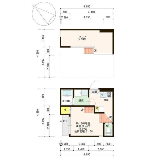 Platinum Court WestⅠ 101号室 間取り