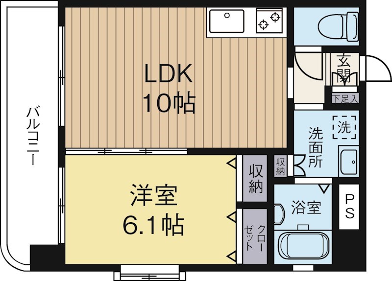 FAME上呉服 302号室 間取り