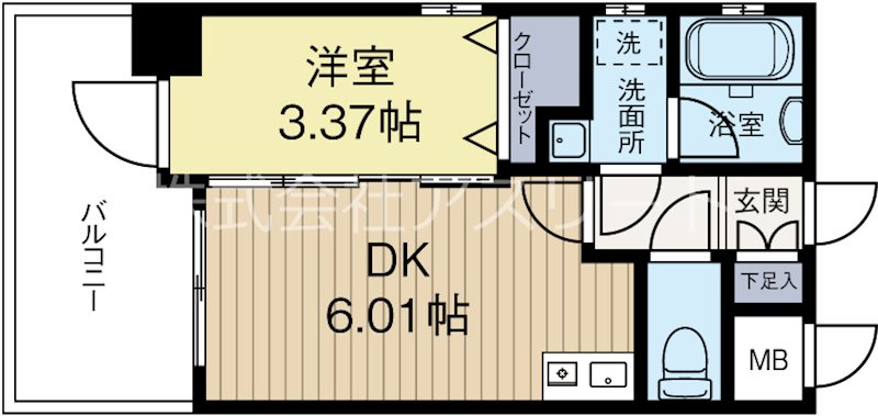 ヴィーブル天神南  303号室 間取り