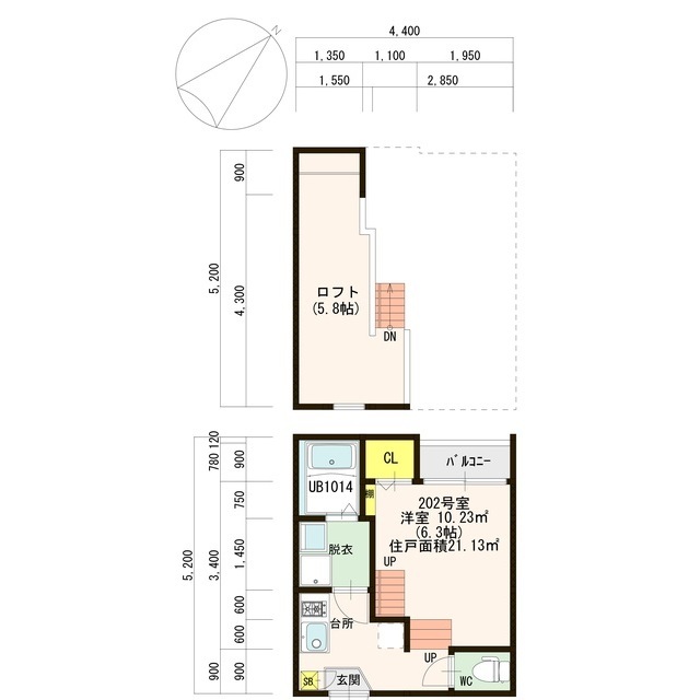 Stage.N 202号室 間取り