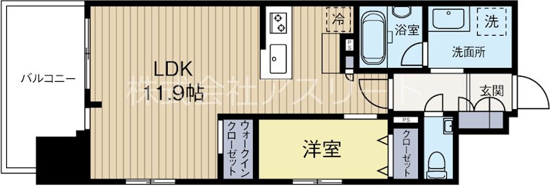 オープンレジデンシア天神今泉 1002号室 間取り