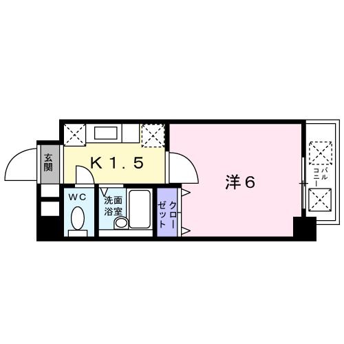クレール須崎 303号室 間取り