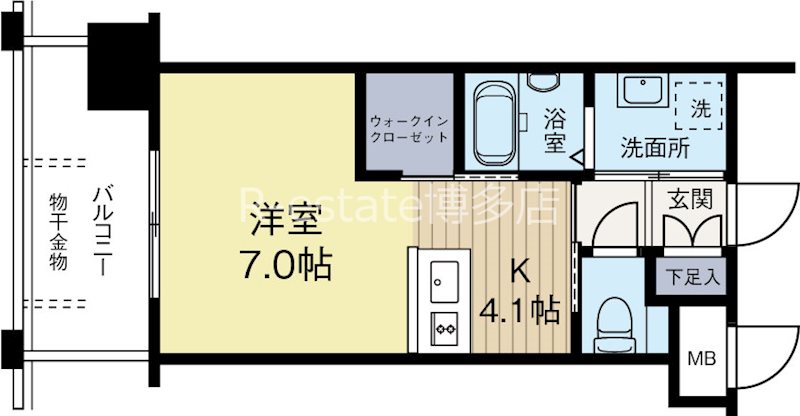 アルファシオディクレイヴ 1013号室 間取り