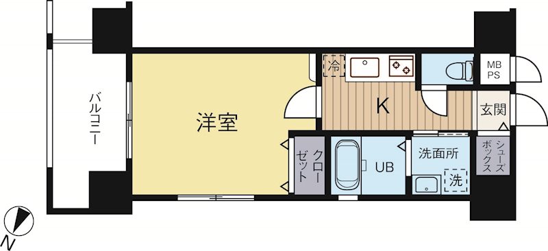 エンクレスト博多駅南2 801号室 間取り