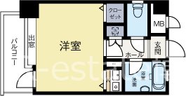 ピュアドーム天神アネックス 406号室 間取り