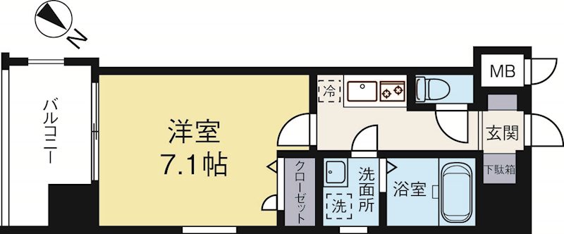 アレクサスイルビアンコ 801号室 間取り