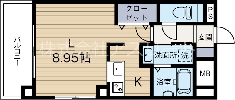 ヘリオス 301号室 間取り