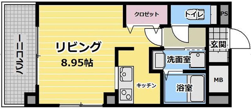 ヘリオス 301号室 間取り