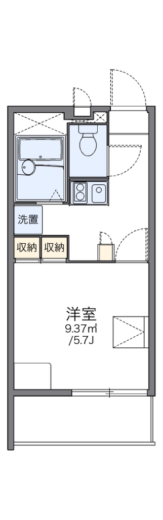 レオパレス月隈南 312号室 間取り