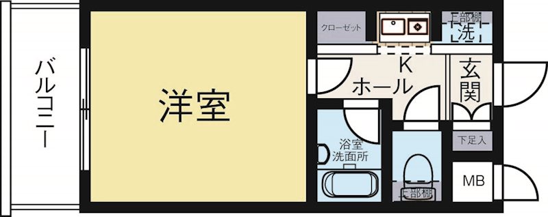 ピュアドームプログレッソ天神 406号室 間取り