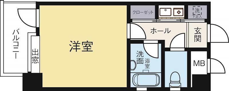 ピュアドーム天神アネックス 301号室 間取り