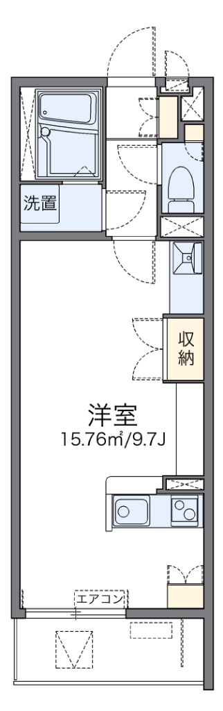 レオネクストラシュレ　博多Ⅰ 207号室 間取り