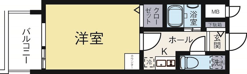 エステートモア薬院駅前 202号室 間取り