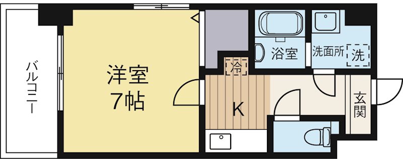 レジデンシャルヒルズデュオスタイル 504号室 間取り