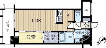 エンクレスト博多ハーモニー 1403号室 間取り