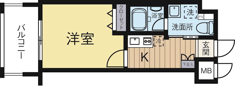 レジデンシャルヒルズ博多東 802号室 間取り