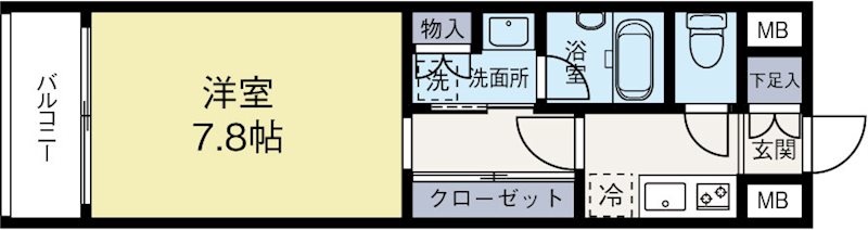 ラハイナ博多 202号室 間取り