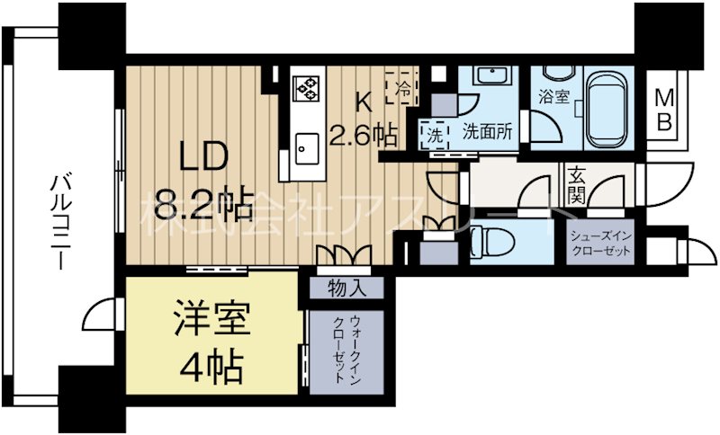 ザパークハウス大濠翠景 202号室 間取り