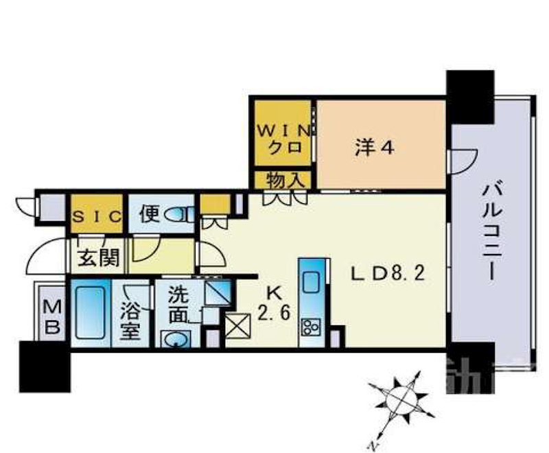 ザパークハウス大濠翠景 202号室 間取り