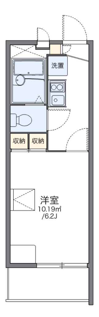 レオパレス原田 101号室 間取り