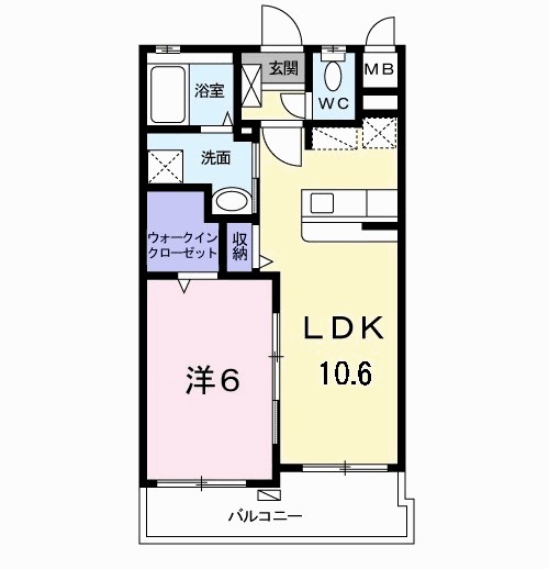 スカイシャトレ空港南 211号室 間取り