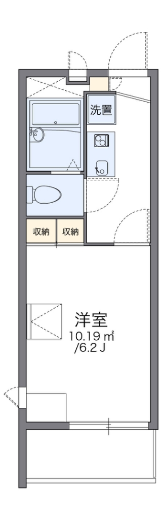 レオパレスサマーランド 101号室 間取り