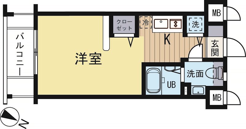 エンクレスト舞鶴 604号室 間取り