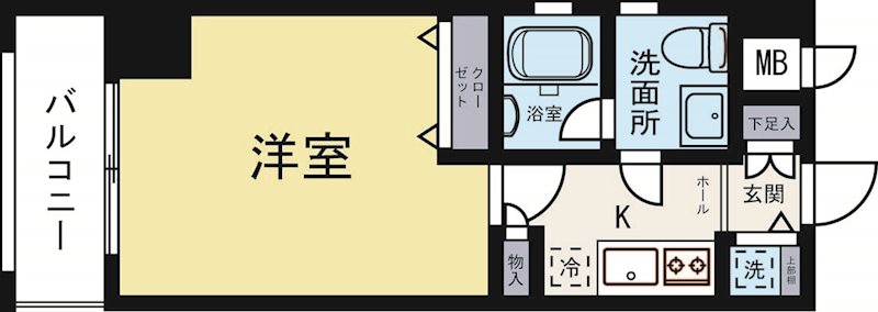 ピュアドームエクセル博多 206号室 間取り