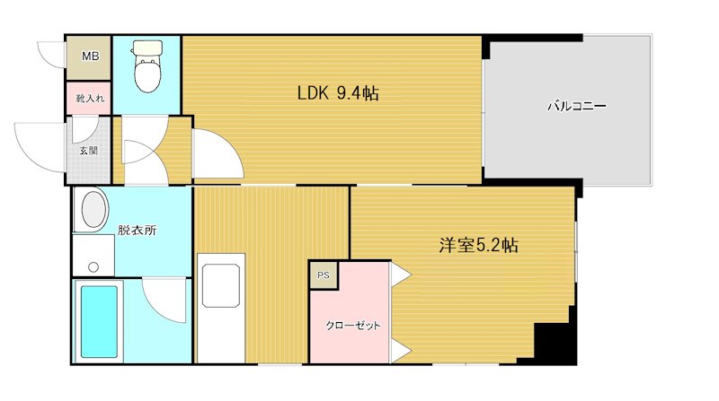 ニューガイアリルーム港№72 205号室 間取り