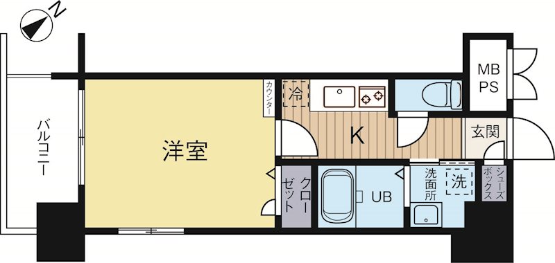 エンクレスト御供所 507号室 間取り