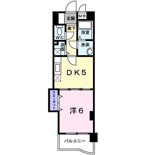 ホークシティ駅南 205号室 間取り