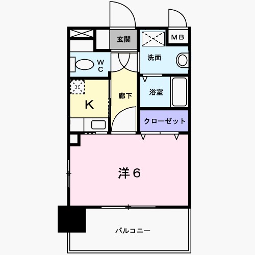 ハイネタウン箱崎 601号室 間取り