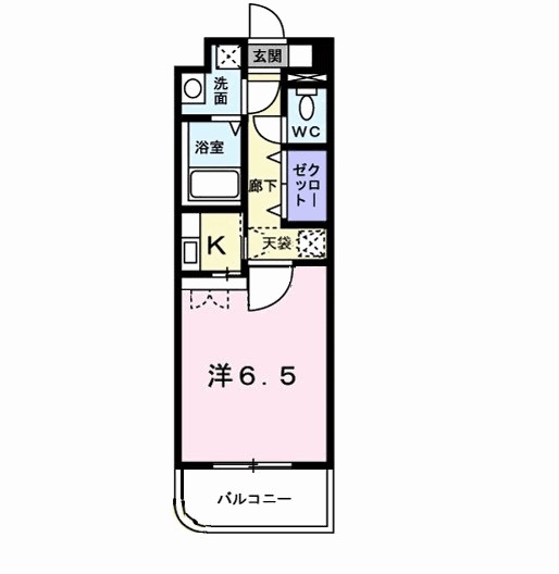 ウィザード空港通り 403号室 間取り