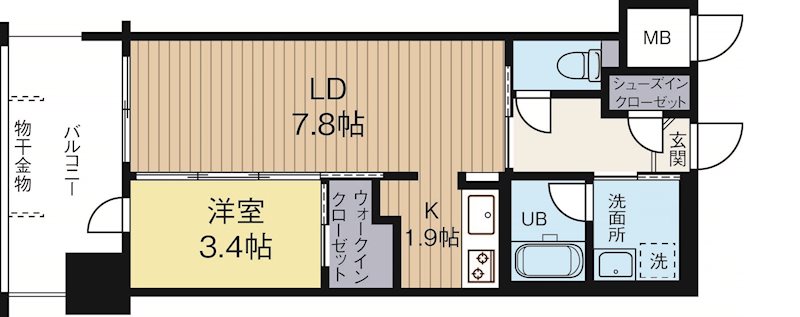 アルファシオベイス博多 909号室 間取り
