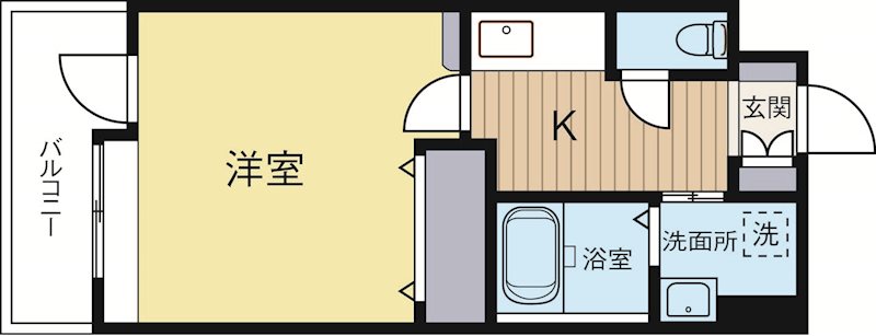 エンクレスト中呉服 915号室 間取り