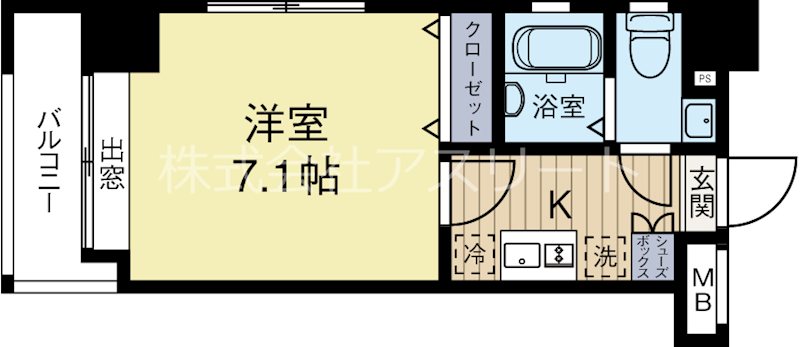 ダイナコートエスタディオ大濠公園 601号室 間取り