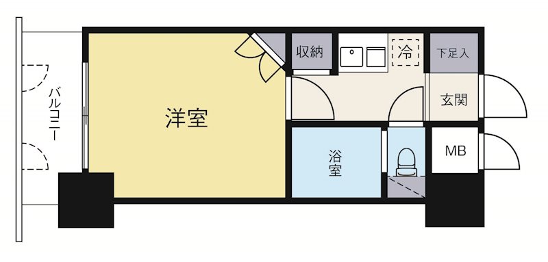 エステートモア天神アクシス 510号室 間取り