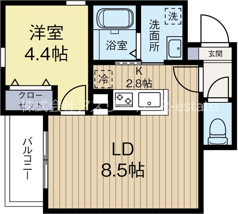 パークホーム筥松 101号室 間取り