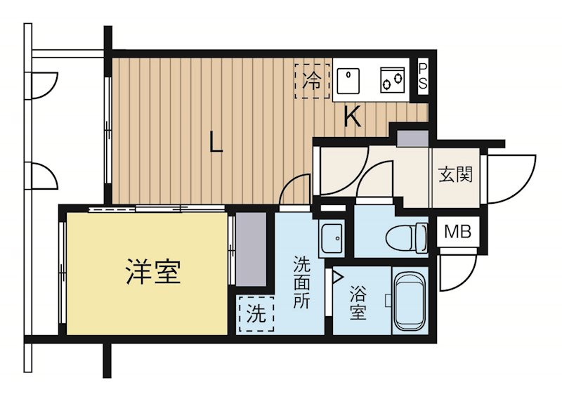 ラフィネス薬院ウエストタワー 703号室 間取り