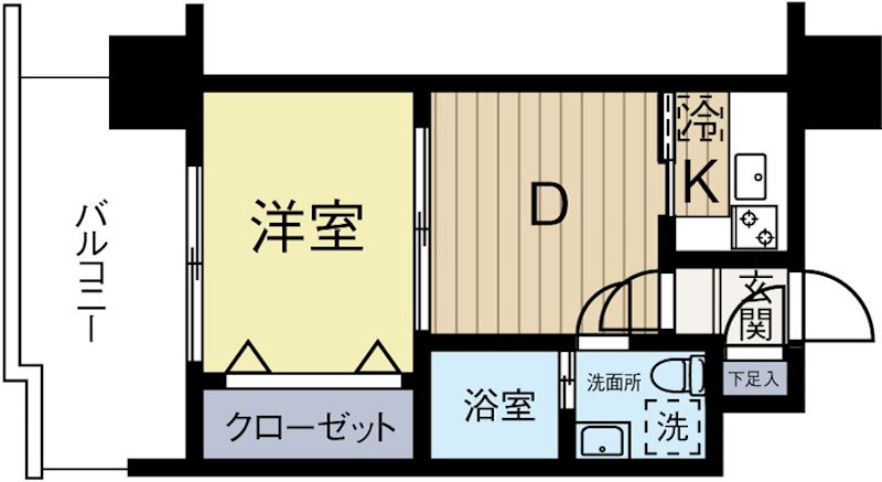 エステートモア大手門 1101号室 間取り