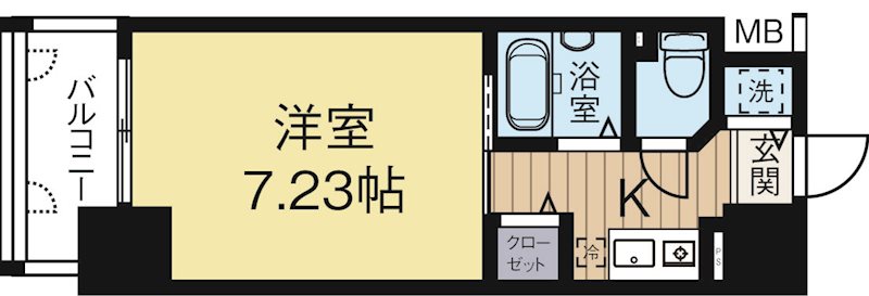 ダイナコートテソロ博多 205号室 間取り