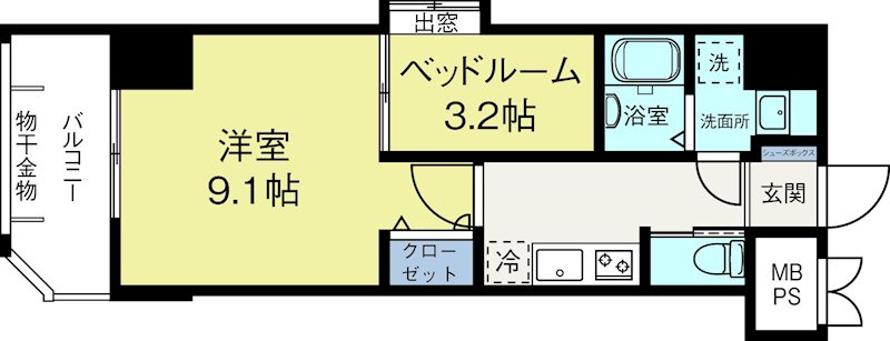ウインステージ平尾 1008号室 間取り