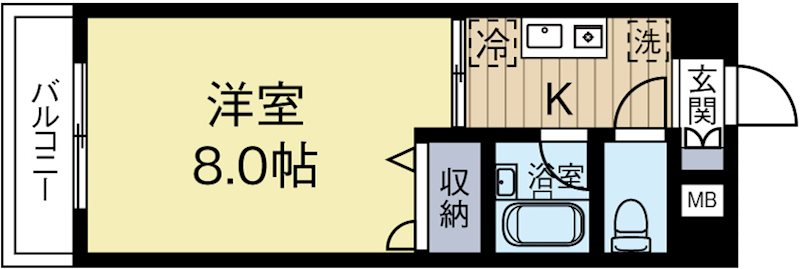 アリターレ博多 205号室 間取り