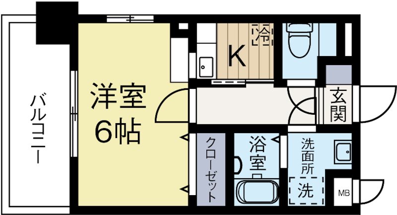 ハイネタウン箱崎 601号室 間取り