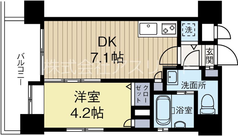 ドゥーエ平尾 701号室 間取り