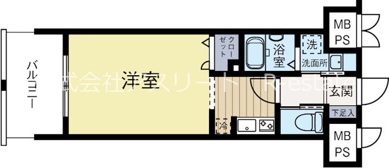 ウインステージ平尾 1305号室 間取り