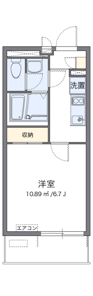 クレイノ比恵町 403号室 間取り