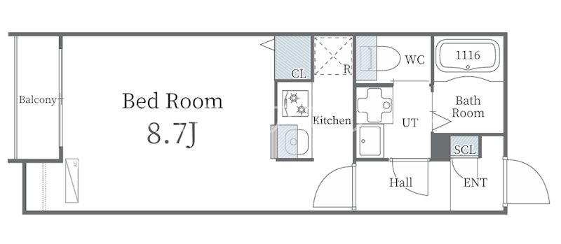 Branche博多住吉 204号室 間取り