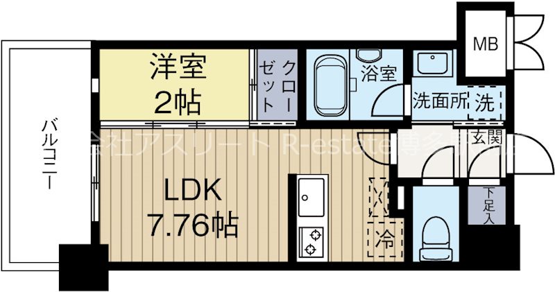プロシード日赤通り 607号室 間取り